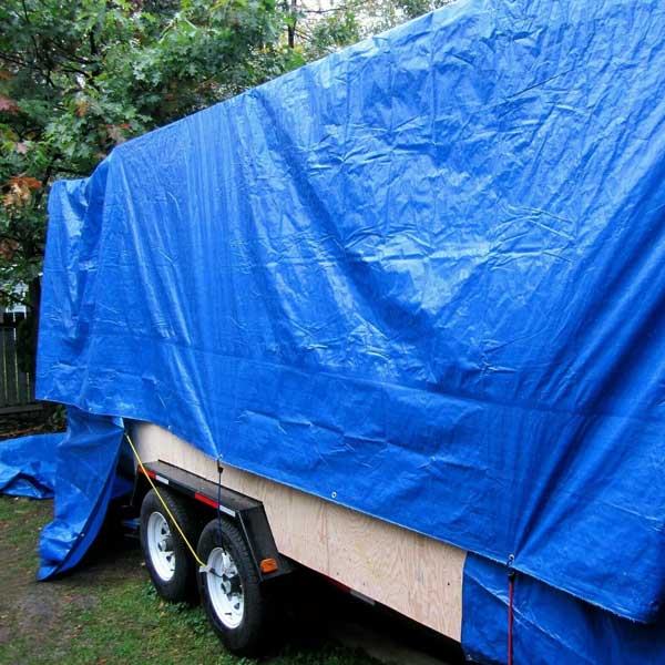 95gsm Strong Waterproof Protective Blue Tarp Sheet Strengthened Cover