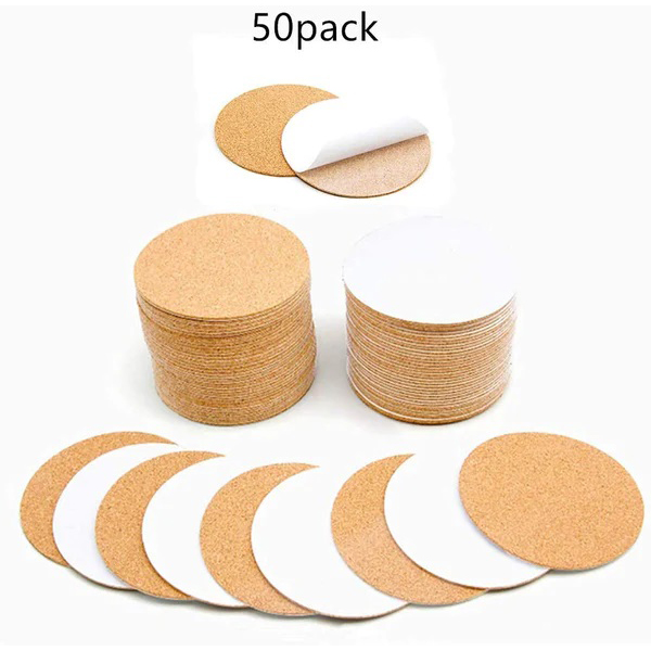  Adhesive Coaster Cork Sheet (Pack Of 50 Sheets)