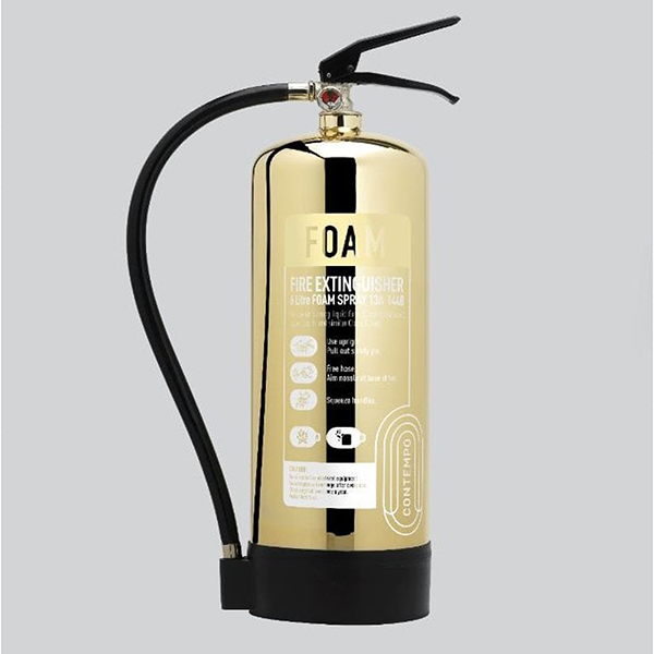 AFFF Foam Fire Extinguisher Polished Gold 