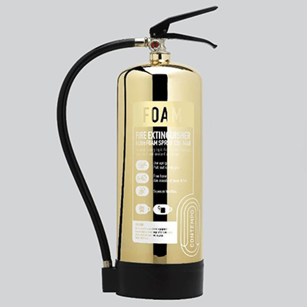 AFFF Foam Fire Extinguisher Polished Gold 