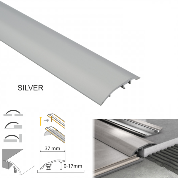 Aluminium Door Bar floor Trim Threshold Cover Strip T bar Adjustable