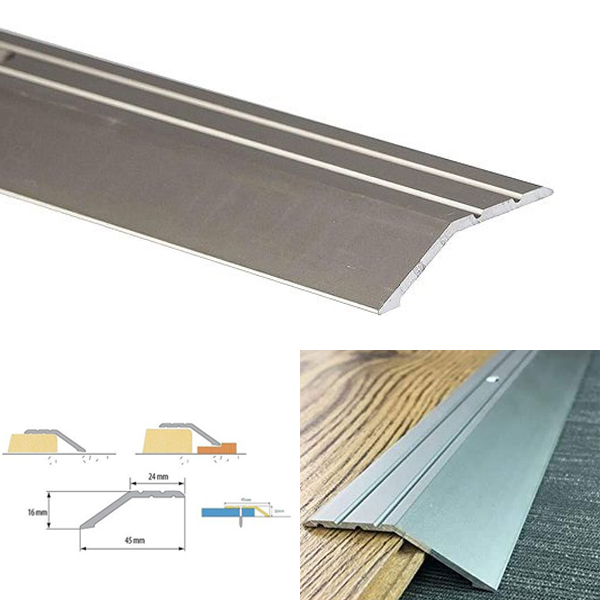 Self Adhesive Aluminium Door Trim For Laminate Floors at Different Levels