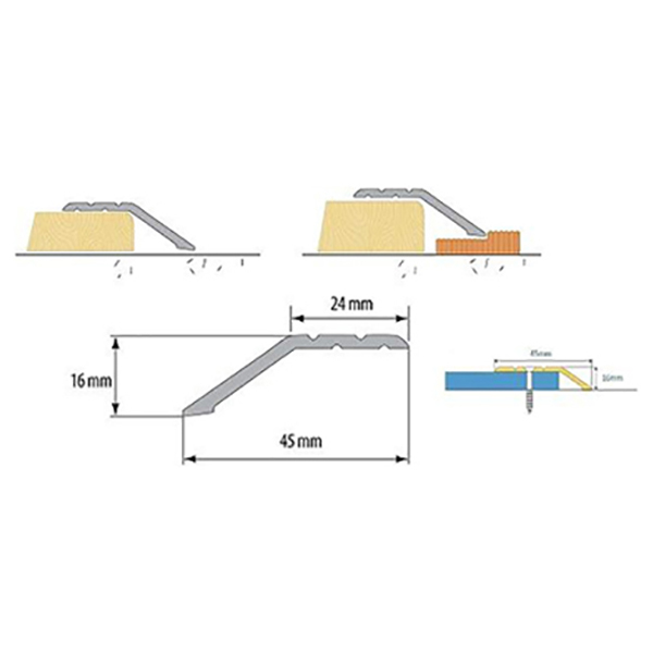 Aluminium Door Trim For Wooden Laminate Floors