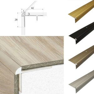 Aluminium Luxury Click Vinyl Flooring Stairs Nosing