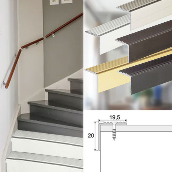 Aluminium Non Slip Stair Edge Nosing Trim