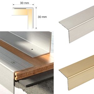 Aluminium Self Adhesive Stairs Nosing For Tile And Carpet Treads