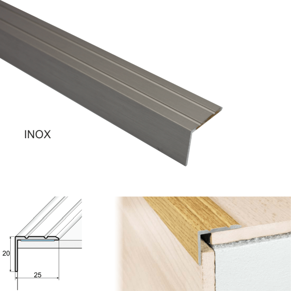 Aluminium Stair Nosing For Stairs Edge Protection Self Adhesive