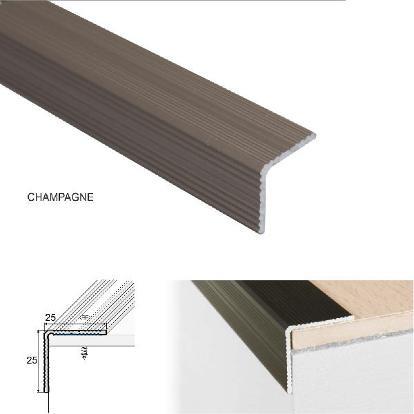 Aluminium Stair Nosing for Wooden Stair Treads