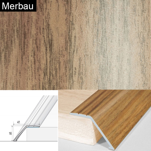 Aluminium Wood Effect Door Floor Trim Carpet Threshold Ramp