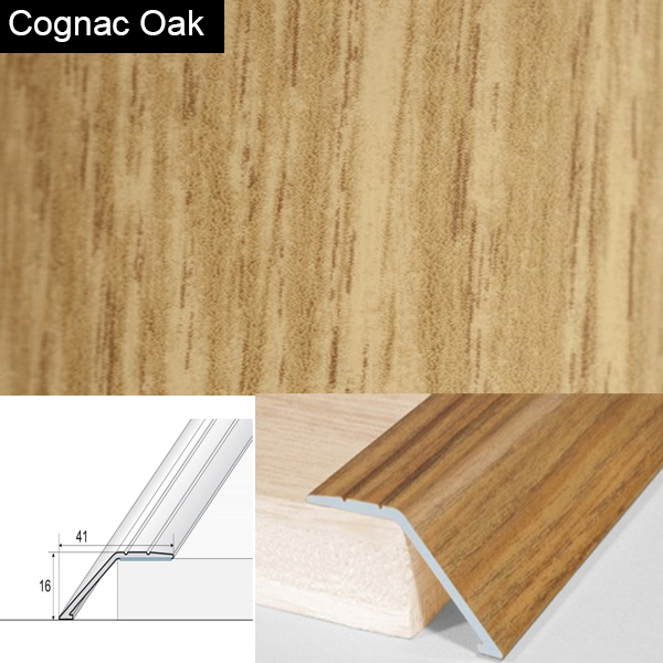 Aluminium Wood Effect Door Floor Trim Carpet Threshold Ramp