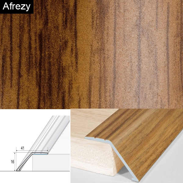 Aluminium Wood Effect Door Floor Trim Carpet Threshold Ramp