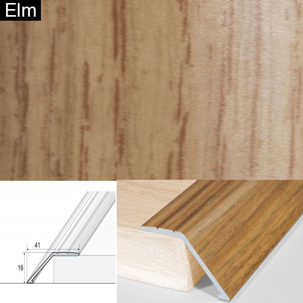 Aluminium Wood Effect Door Floor Trim Carpet Threshold Ramp