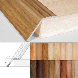 Aluminium Wood Effect Door Floor Trim Carpet Threshold Ramp