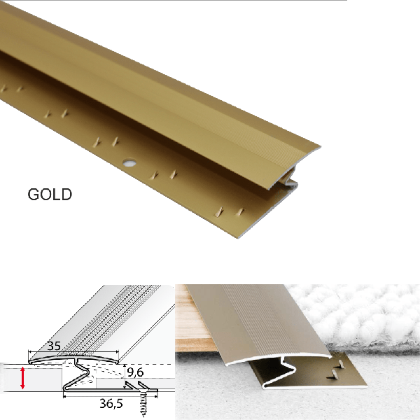 Aluminium Z Profiles For Joining Carpet to Wood Aluminium