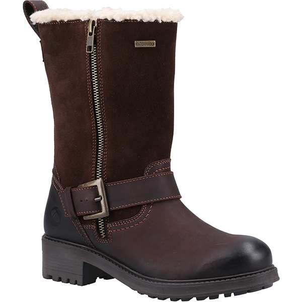 Women Alverton Leather Brown Boots 