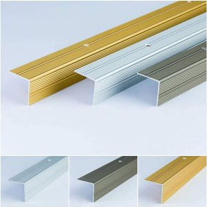 Anodised Aluminium Anti Non Slip Stair Edge Nosing Trim