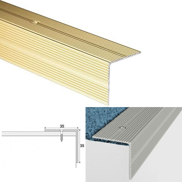 ANODISED Aluminium Anti Slip Stair Nosing Edge Trim