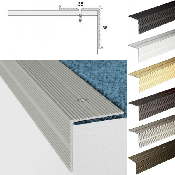 ANODISED Aluminium Anti Slip Stair Nosing Edge Trim