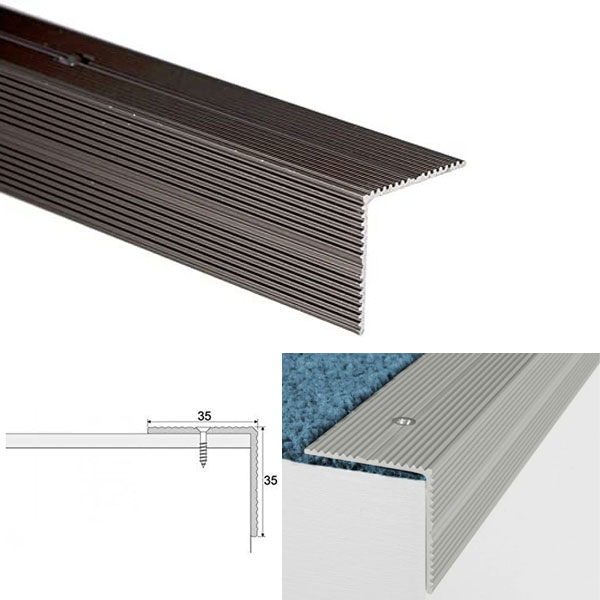 ANODISED Aluminium Anti Slip Stair Nosing Edge Trim