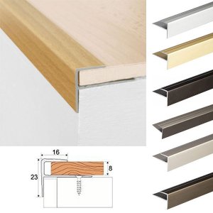 Anodised Aluminium Carpet Profile Edge Nosing Cover Strip