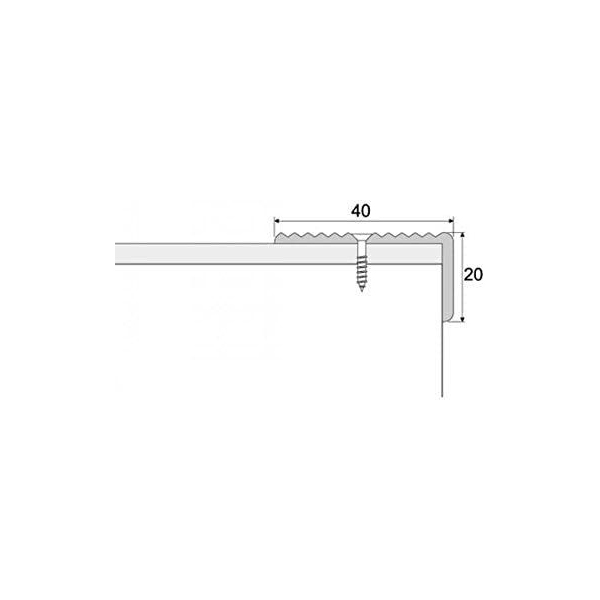 Anodised Aluminium Non Slip Stair Nosing Edge Trim