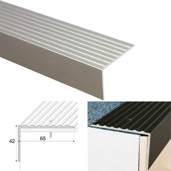 Heavy Duty Aluminium Non Slip Stair Nosing Edge Trim