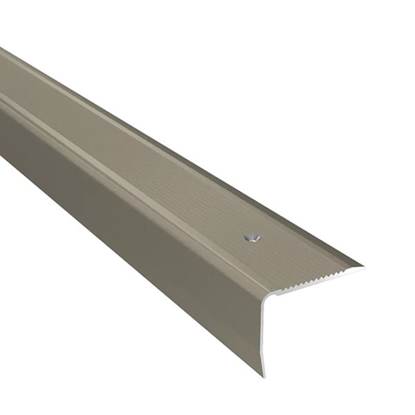 Anodised 40mm x 30mm Non Slip Screw Fix Aluminium Stair Tread Nosing Trim