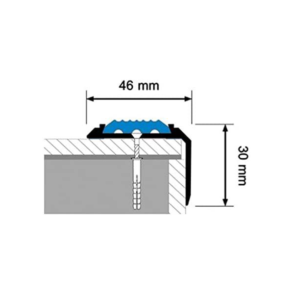 Aluminium Anodised Stair Nosing Edge Trim Step Nose Edging Nosing