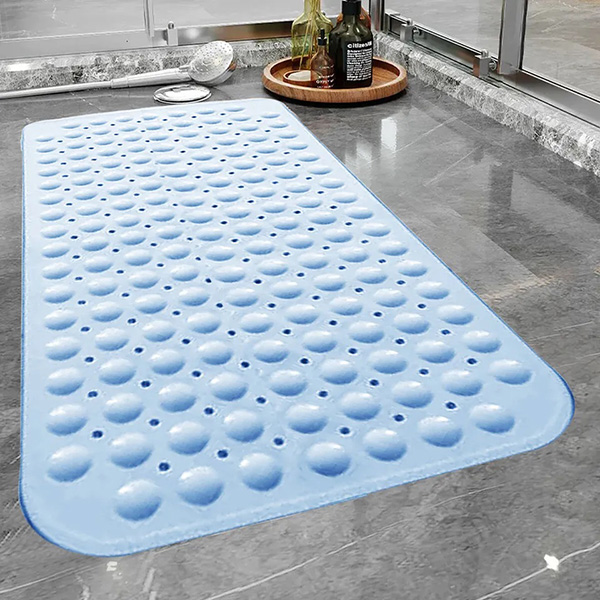 Anti Mold Extra Large Non Slip Rubber Strong Bubble Suction Bathroom Shower Mat 