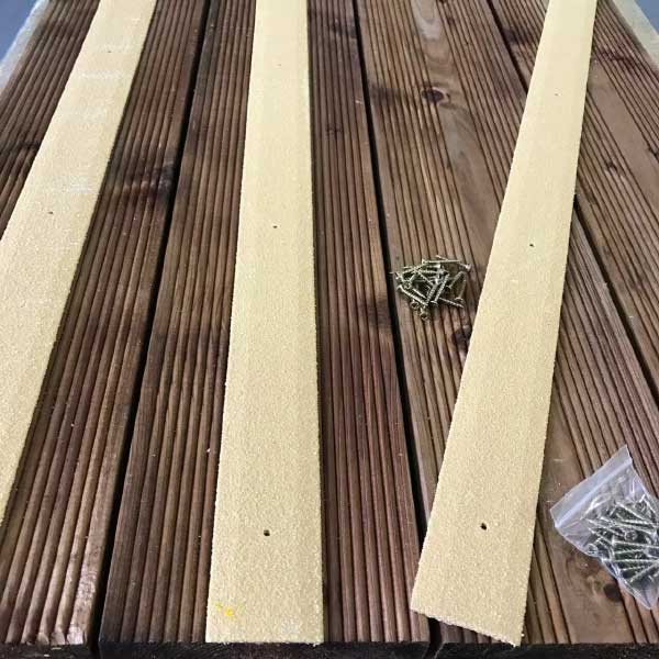 Anti Slip 50mm Pre Drilled GRP Decking Strips For Slippery Decking