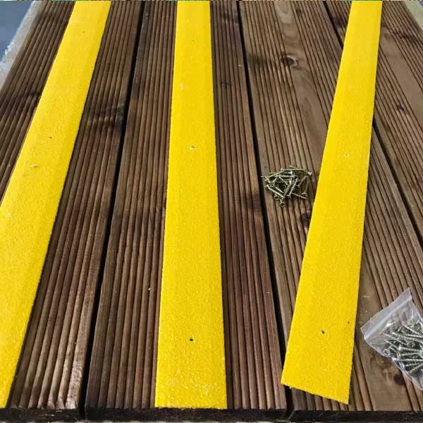 Anti Slip 50mm Pre Drilled GRP Decking Strips For Slippery Decking