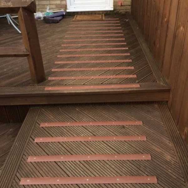 Anti Slip 50mm Pre Drilled GRP Decking Strips For Slippery Decking