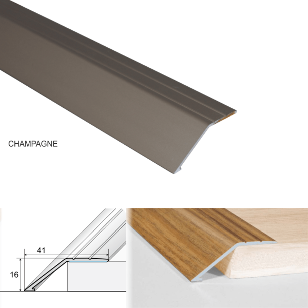 Door Thresholds Ramp Non Slip Connecting wooden, Laminate, Carpet, Vinyl, tiled floors Aluminium