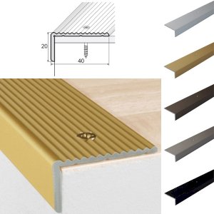 Anti-Slip Aluminum Stairs Nosing For Wooden Treads