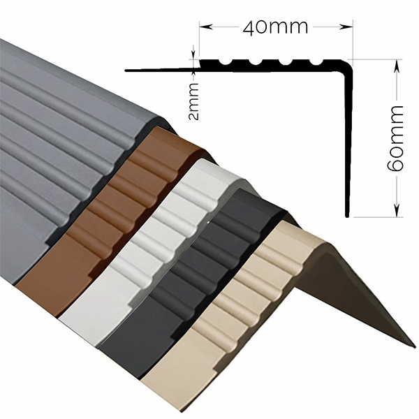 Bullnose Stair Nosing Anti-Slip Rubber Angle Step Edge PVC