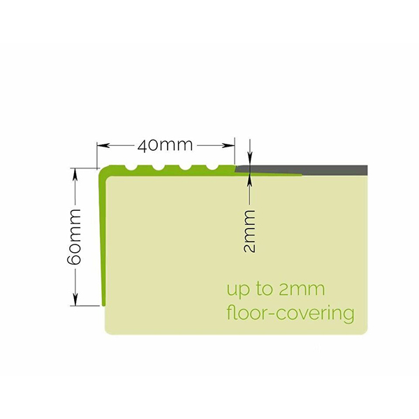 Bullnose Stair Nosing Anti-Slip Rubber Angle Step Edge PVC