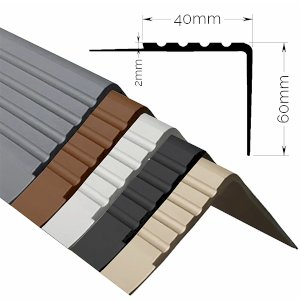 Bullnose Stair Nosing Anti-Slip Rubber Angle Step Edge PVC