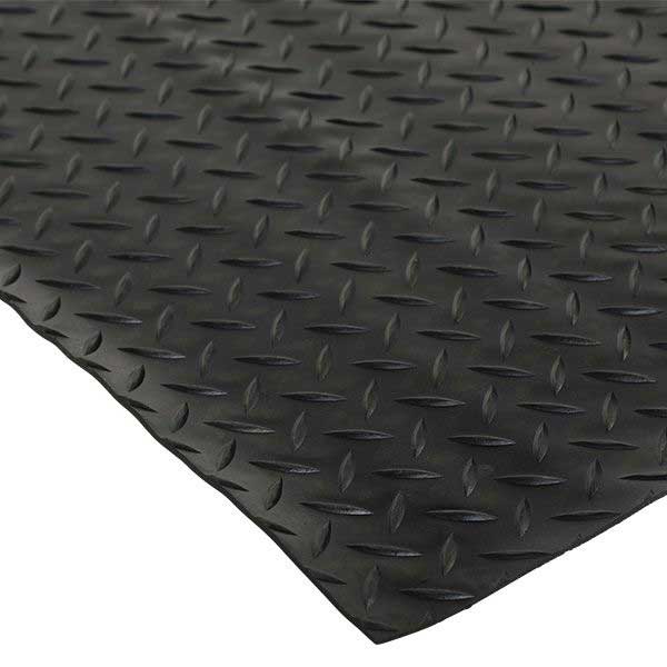 Anti Slip Diamond Rubber Matting Roll - 3mm Thick