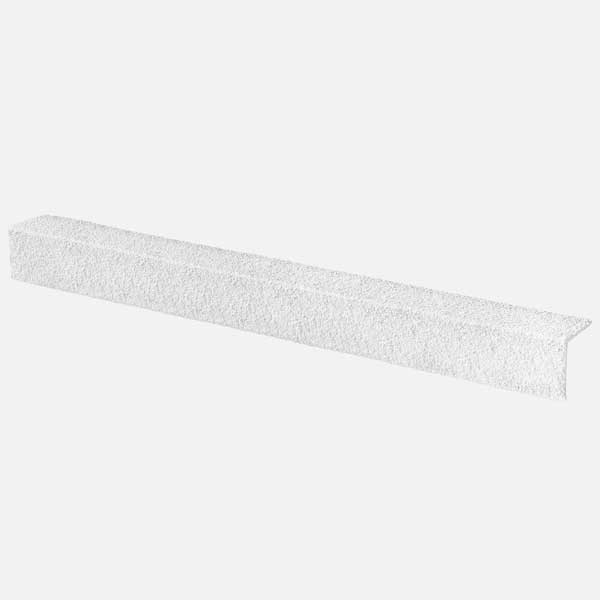 Anti-Slip Medium Grit Stair Nosing Cover 70mm x 30mm - White