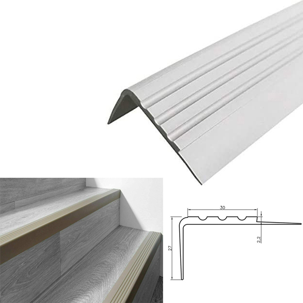 Anti Slip Stair Nosing 30mm x 27mm Rubber Angle Step Edge Bullnose Stair Nosing