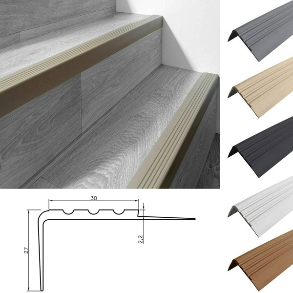 Anti Slip Stair Nosing 30mm x 27mm Rubber Angle Step Edge Bullnose Stair Nosing