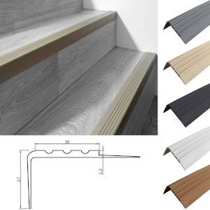 Anti Slip Stair Nosing 30mm x 27mm Rubber Angle Step Edge Bullnose Stair Nosing