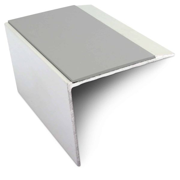 Stair Nosing Edge Trim 67mm x 55mm Aluminium With Anti Slip Pvc Insert DDA Compliant