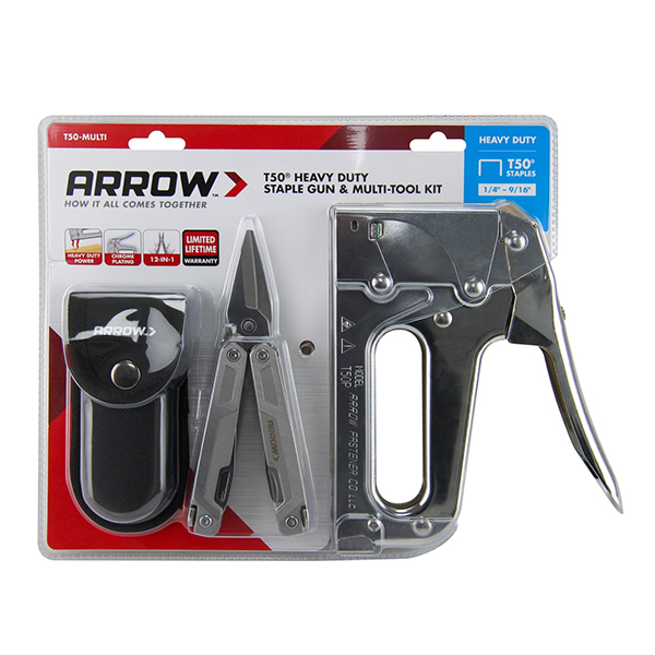 Arrow Jam-Proof Mechanism Heavy Duty Stapler & Multi Tool Kit