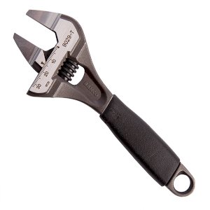 Non-Slip Thermoplastic Grip Handle Bahco Adjustable Wrench 6 Inches - 32mm Extra Wide Slim Jaw Capacity