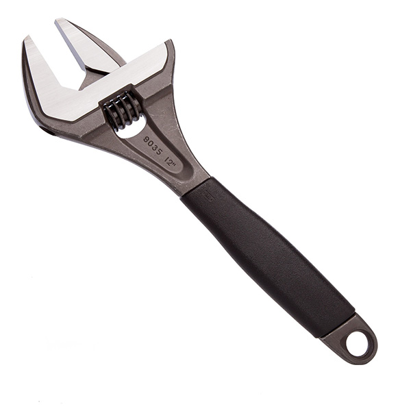 Bahco Adjustable Wrench with Extra Wide Jaw Capacity