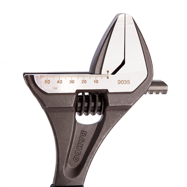 Bahco Adjustable Wrench with Extra Wide Jaw Capacity