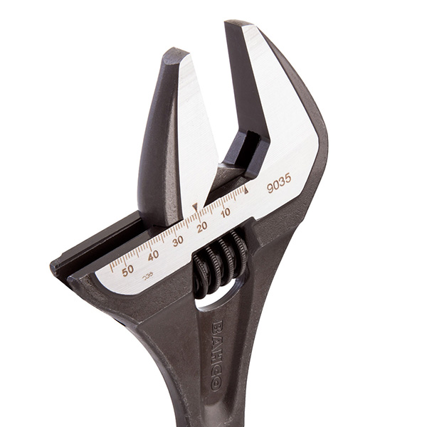 Bahco Adjustable Wrench with Extra Wide Jaw Capacity