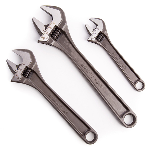 Bahco Adjustable Ergonomic Handle Wrench Set of 3 Piece