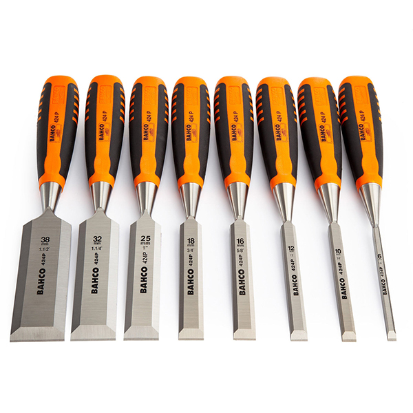 Bahco 8-Piece Bevel Edge Chisel Set Superior Tools in a Classic Wooden Box